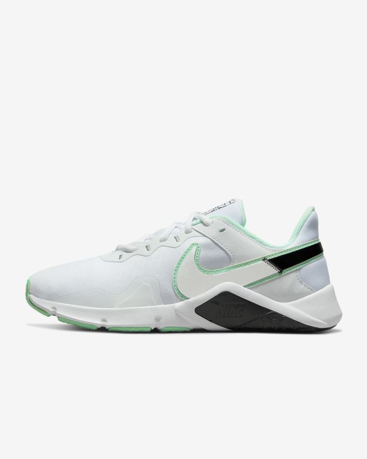 Zapatillas Deportivos Nike Legend Essential 2 Mujer Blancas Verde Menta Negras Metal Plateadas | VUEXH-2367