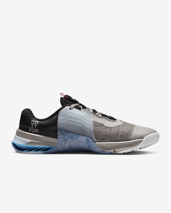 Zapatillas Deportivos Nike Metcon 7 AMP Hombre Gris Negras Azules | YRWPZ-4256