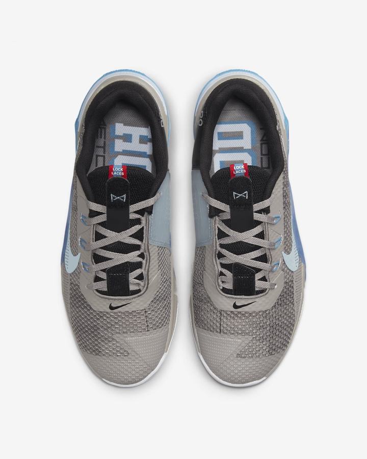Zapatillas Deportivos Nike Metcon 7 AMP Hombre Gris Negras Azules | YRWPZ-4256