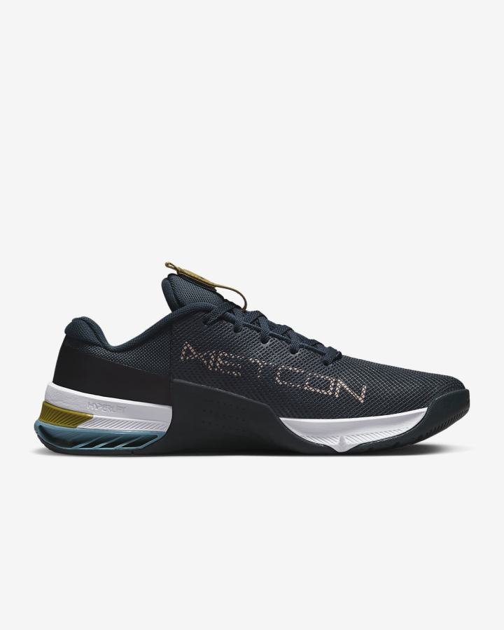 Zapatillas Deportivos Nike Metcon 8 Hombre Azul Marino Obsidian Naranjas | EPRHG-3824