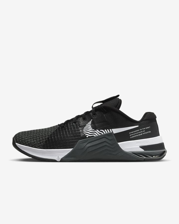Zapatillas Deportivos Nike Metcon 8 Hombre Negras Gris Oscuro Blancas | KCBDX-4306