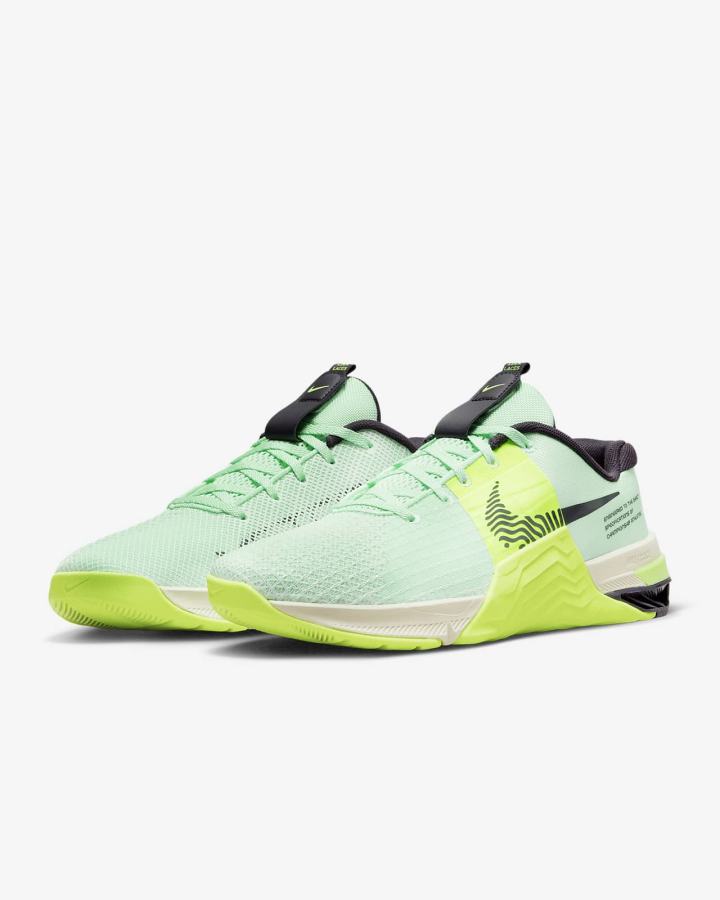 Zapatillas Deportivos Nike Metcon 8 Hombre Verde Menta Verde Moradas | RZTMA-2396