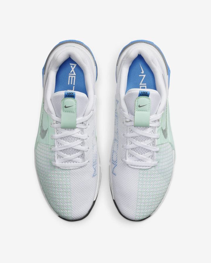 Zapatillas Deportivos Nike Metcon 8 Mujer Blancas Verde Menta Azules Metal Plateadas | JEIXS-4563
