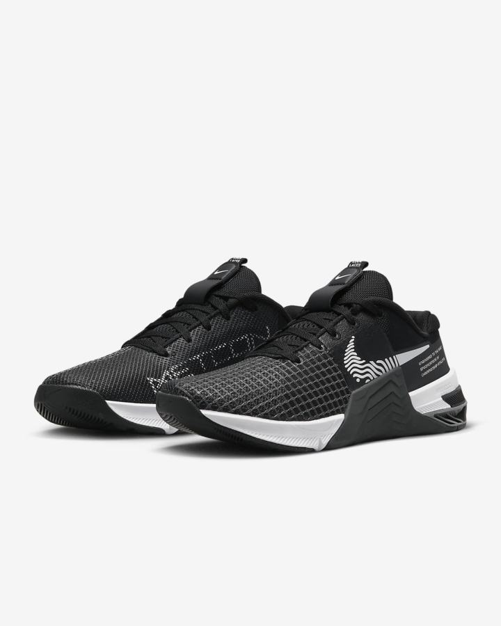 Zapatillas Deportivos Nike Metcon 8 Mujer Negras Gris Oscuro Blancas | ZVOIM-4759