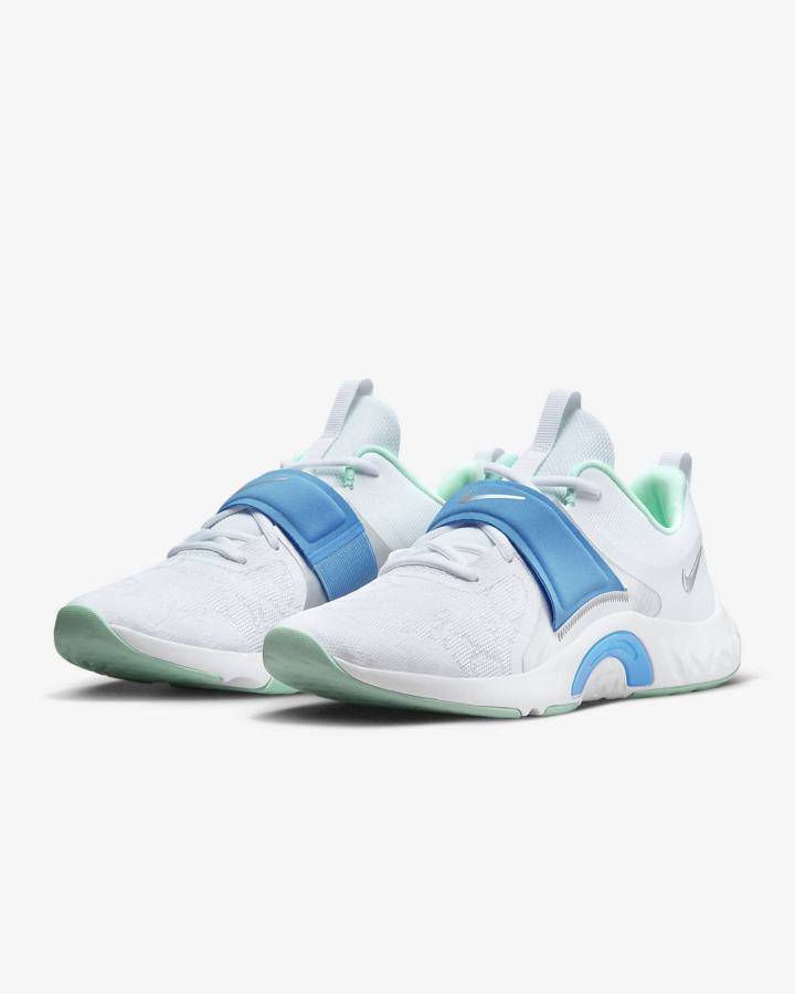 Zapatillas Deportivos Nike Renew In-Season TR 12 Mujer Blancas Verde Menta Azules Negras | UEABT-6082