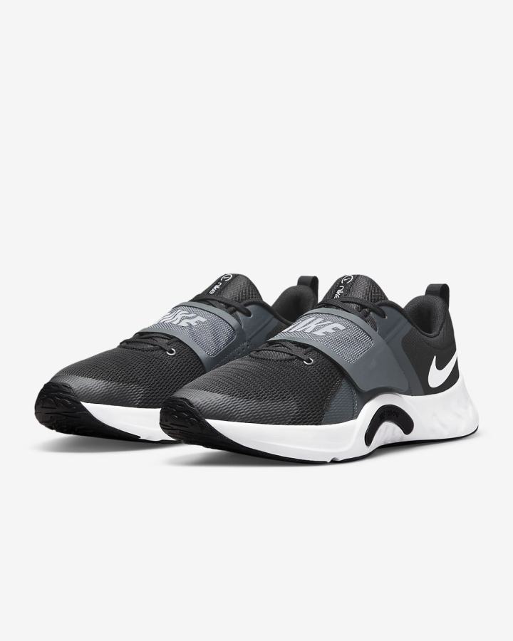 Zapatillas Deportivos Nike Renew Retaliation 4 Hombre Negras Gris Oscuro Blancas | HREXJ-9158