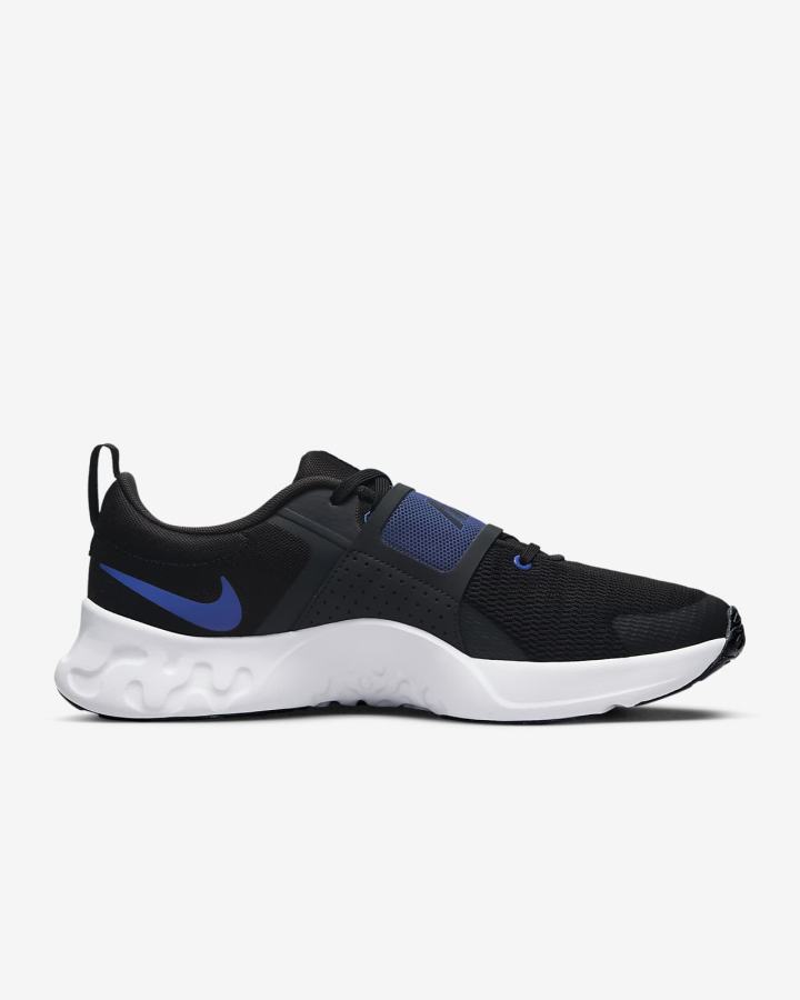 Zapatillas Deportivos Nike Renew Retaliation 4 Hombre Negras Gris Oscuro Blancas Azules | RCNLX-9164