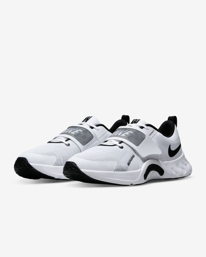 Zapatillas Deportivos Nike Renew Retaliation 4 Hombre Blancas Negras | XQVDU-0783