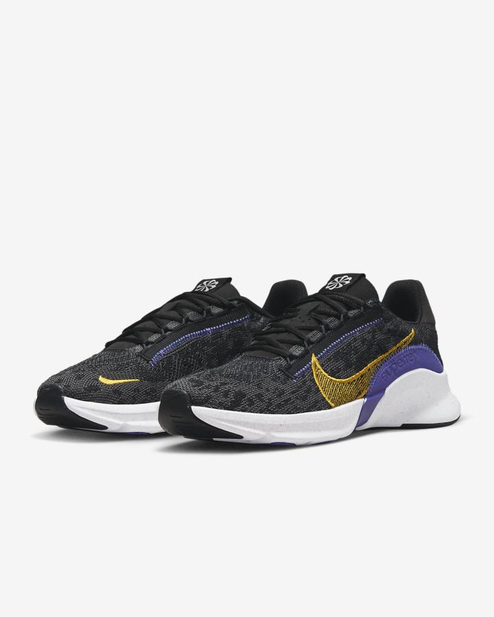 Zapatillas Deportivos Nike SuperRep Go 3 Flyknit Next Nature Mujer Negras Gris Oscuro Amarillo | DBNMT-7214