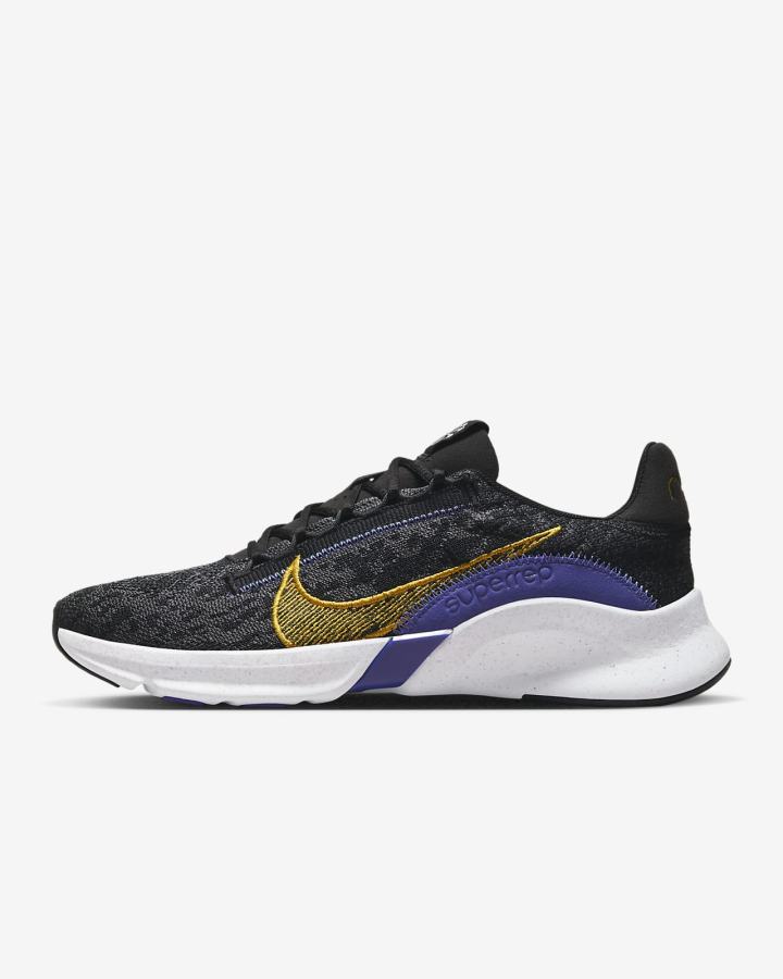 Zapatillas Deportivos Nike SuperRep Go 3 Flyknit Next Nature Mujer Negras Gris Oscuro Amarillo | DBNMT-7214