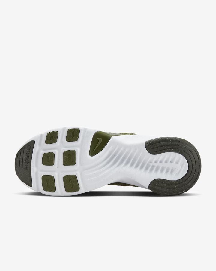 Zapatillas Deportivos Nike SuperRep Go 3 Next Nature Flyknit Hombre Verde Blancas Beige Claro | DQEWK-8507