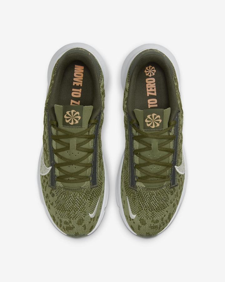 Zapatillas Deportivos Nike SuperRep Go 3 Next Nature Flyknit Hombre Verde Blancas Beige Claro | DQEWK-8507