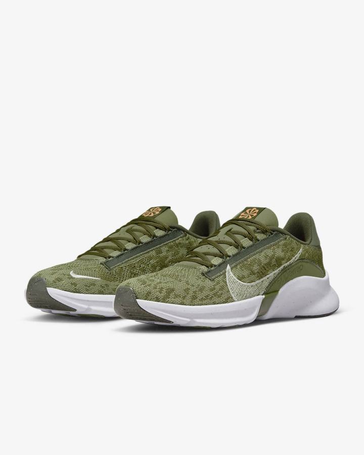 Zapatillas Deportivos Nike SuperRep Go 3 Next Nature Flyknit Hombre Verde Blancas Beige Claro | DQEWK-8507