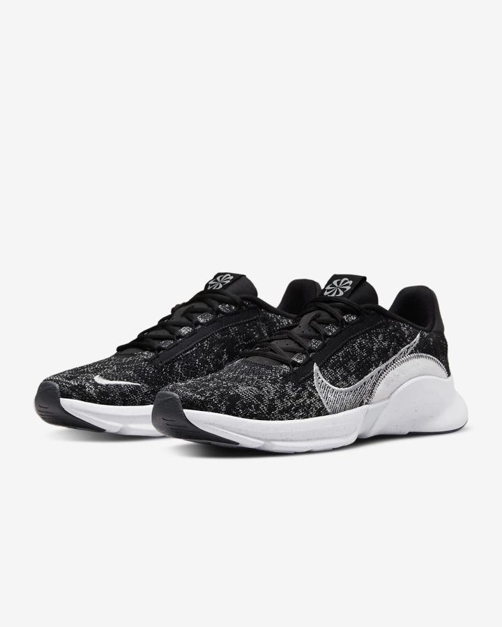 Zapatillas Deportivos Nike SuperRep Go 3 Next Nature Flyknit Hombre Negras Gris Oscuro Blancas Plateadas | GTHRX-1783
