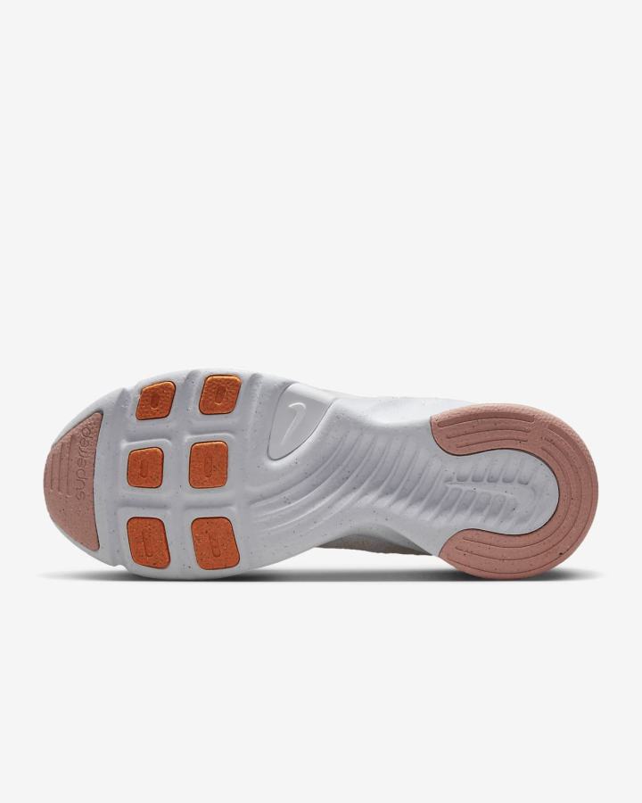 Zapatillas Deportivos Nike SuperRep Go 3 Flyknit Next Nature Mujer Blancas Creme Claro Naranjas Rojas | HIVEY-4357