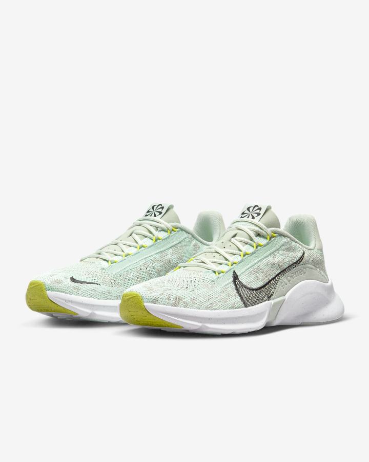 Zapatillas Deportivos Nike SuperRep Go 3 Flyknit Next Nature Mujer Verde Menta Blancas Negras | OFDES-7632