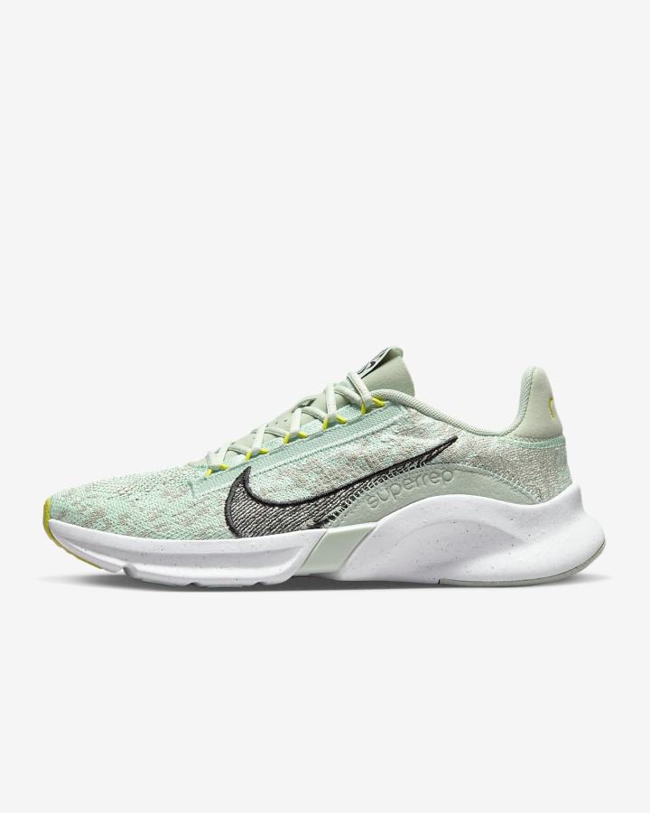 Zapatillas Deportivos Nike SuperRep Go 3 Flyknit Next Nature Mujer Verde Menta Blancas Negras | OFDES-7632