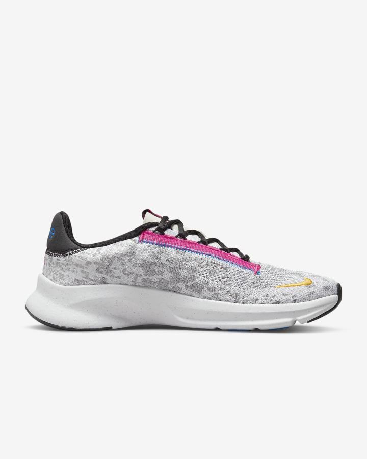 Zapatillas Deportivos Nike SuperRep Go 3 Next Nature Flyknit Hombre Gris Claro Blancas Doradas Azules | QATLX-1976