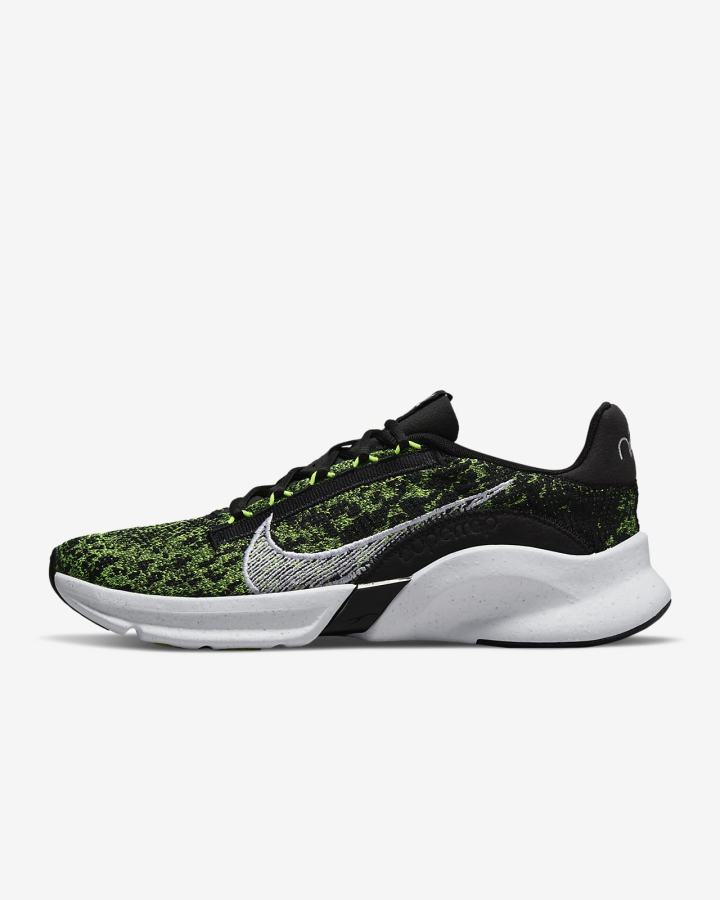 Zapatillas Deportivos Nike SuperRep Go 3 Next Nature Flyknit Hombre Negras Blancas | QWTPH-0473