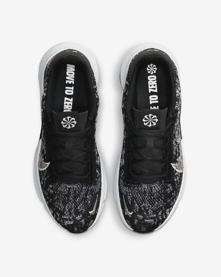 Zapatillas Deportivos Nike SuperRep Go 3 Flyknit Next Nature Mujer Negras Blancas Metal Plateadas | WRFBH-2879