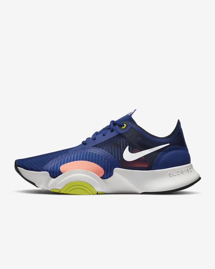 Zapatillas Deportivos Nike SuperRep Go Hombre Azul Real Azules Beige Claro Blancas | RXNPM-4680