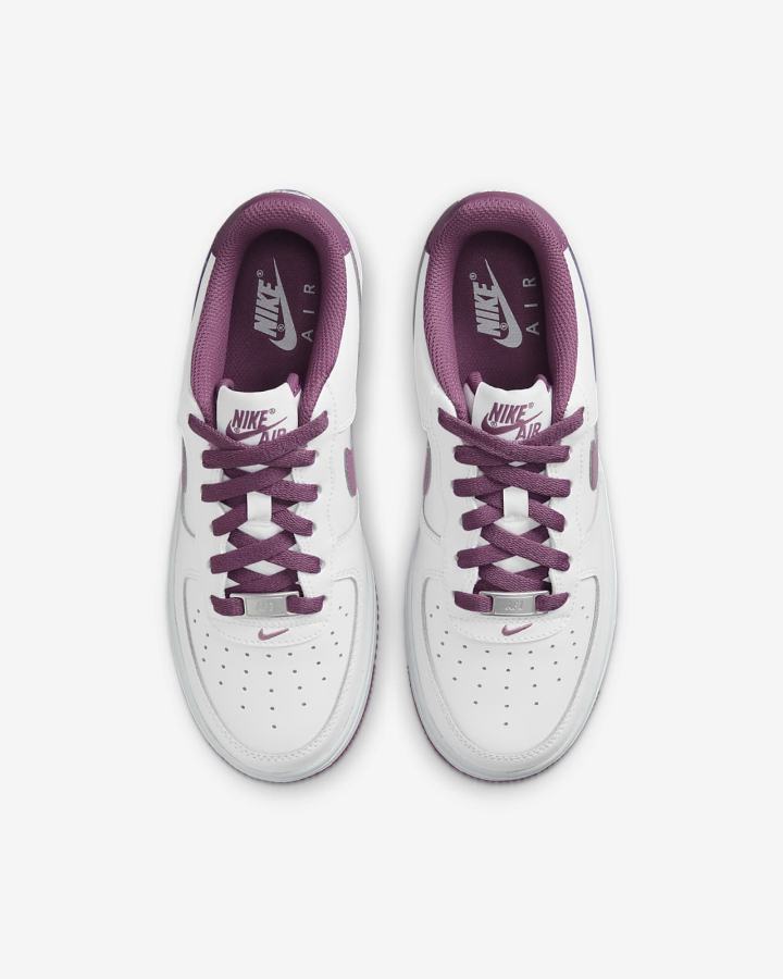 Zapatillas Nike Air Force 1 '06 Kids Niña Blancas Burdeos Claro | AZIDO-0196