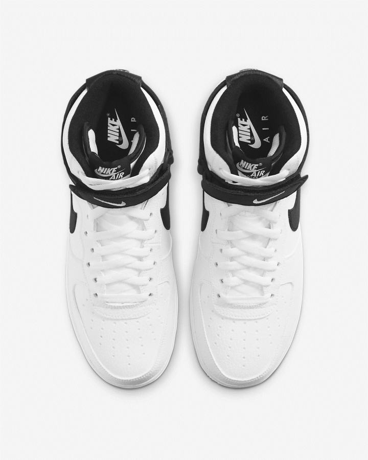Zapatillas Nike Air Force 1 '07 High Hombre Blancas Negras | IHAPZ-6517