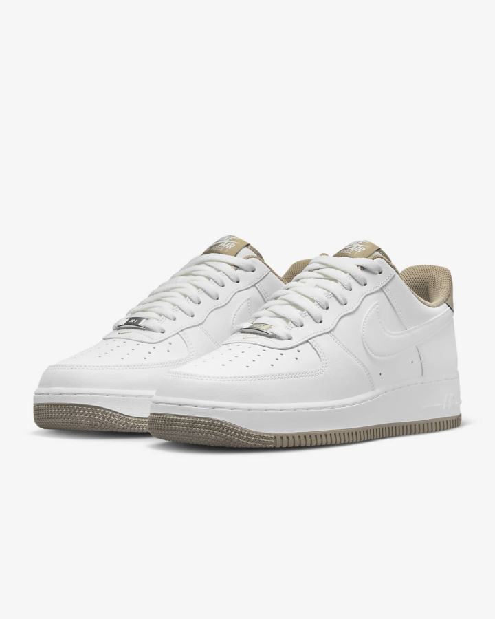 Zapatillas Nike Air Force 1 '07 Hombre Blancas Kaki Blancas | BDYJS-3749
