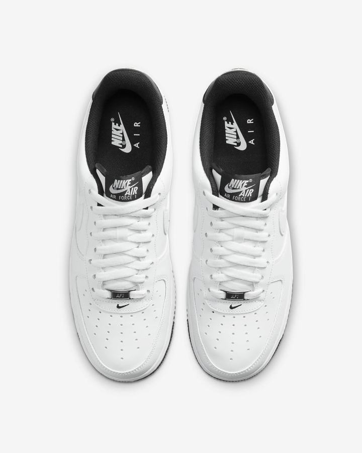 Zapatillas Nike Air Force 1 '07 Hombre Blancas Negras Blancas | LJOYM-1678