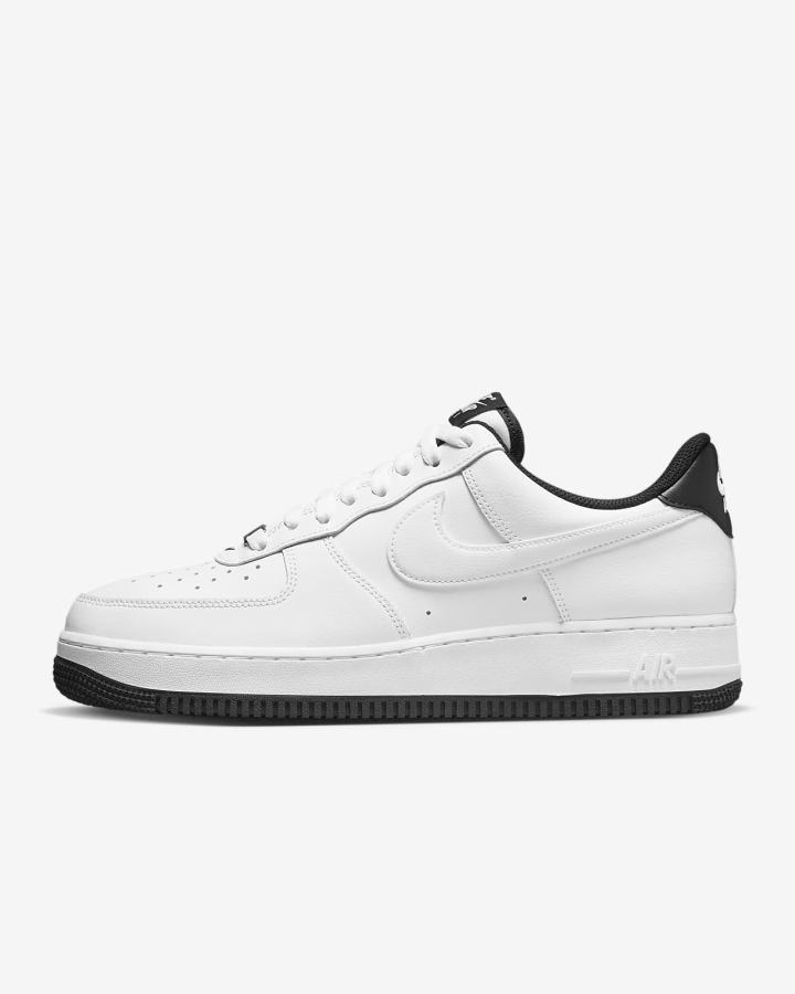 Zapatillas Nike Air Force 1 '07 Hombre Blancas Negras Blancas | LJOYM-1678