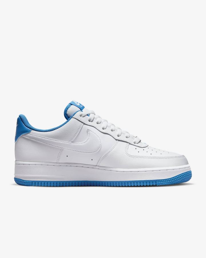 Zapatillas Nike Air Force 1 '07 Hombre Blancas Azules Claro Blancas | NSFXK-2364