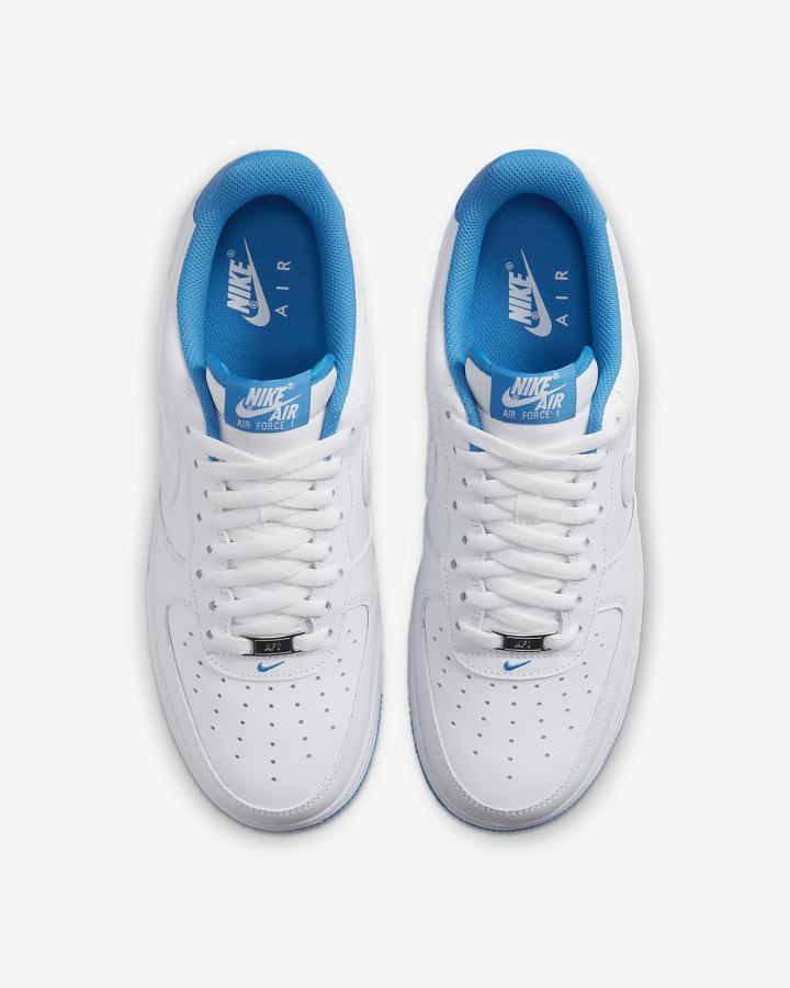Zapatillas Nike Air Force 1 '07 Hombre Blancas Azules Claro Blancas | NSFXK-2364