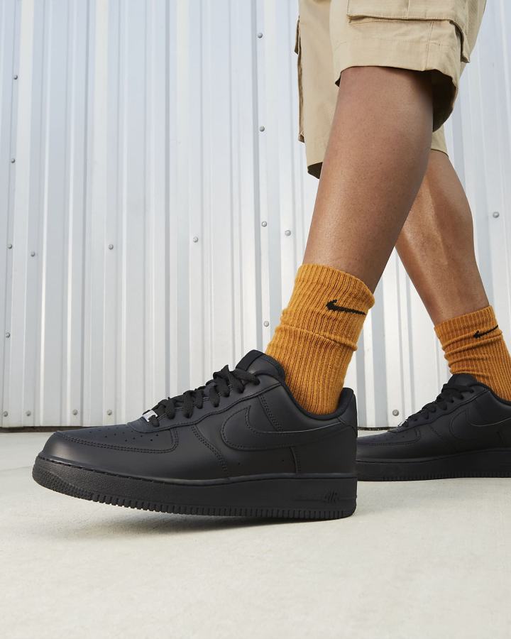 Zapatillas Nike Air Force 1 '07 Hombre Negras | POBMG-2176