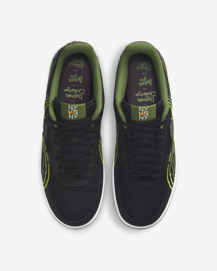 Zapatillas Nike Air Force 1 '07 LV8 Hombre Negras Blancas Gris Verde | DYFGM-6952