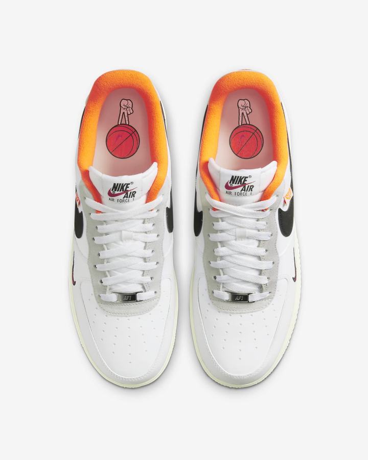 Zapatillas Nike Air Force 1 '07 LV8 Hombre Blancas Naranjas Negras | MPGDQ-2943
