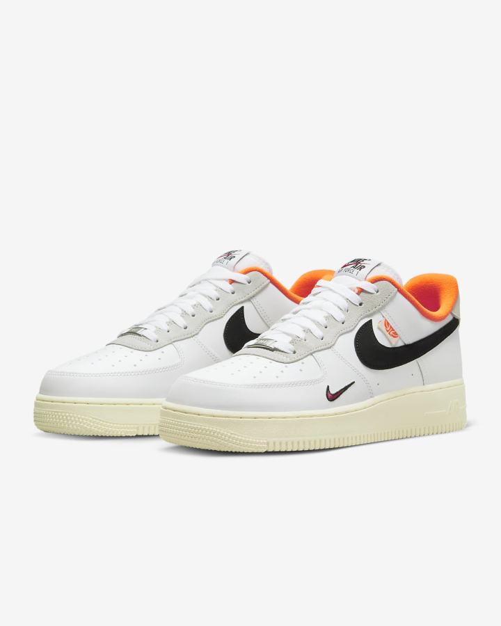 Zapatillas Nike Air Force 1 '07 LV8 Hombre Blancas Naranjas Negras | MPGDQ-2943