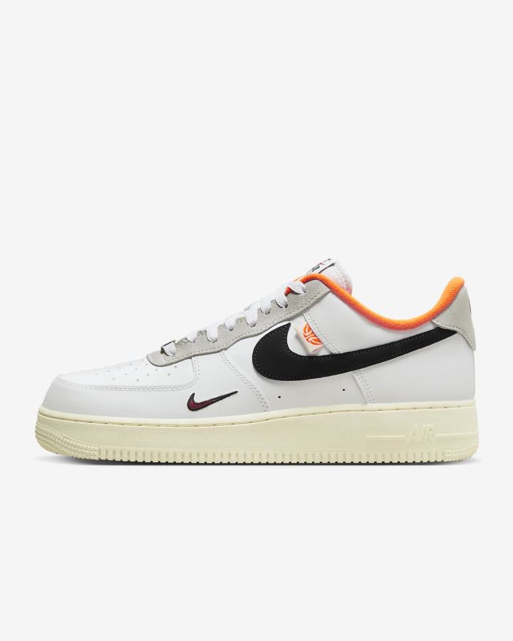 Zapatillas Nike Air Force 1 '07 LV8 Hombre Blancas Naranjas Negras | MPGDQ-2943