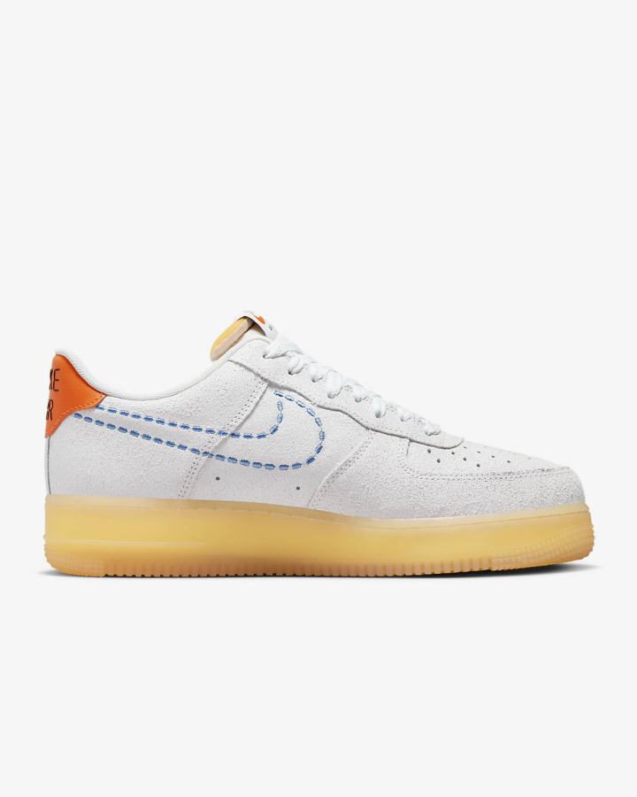 Zapatillas Nike Air Force 1 '07 LV8 Hombre Blancas Naranjas Moradas Azules | MSKLG-3061