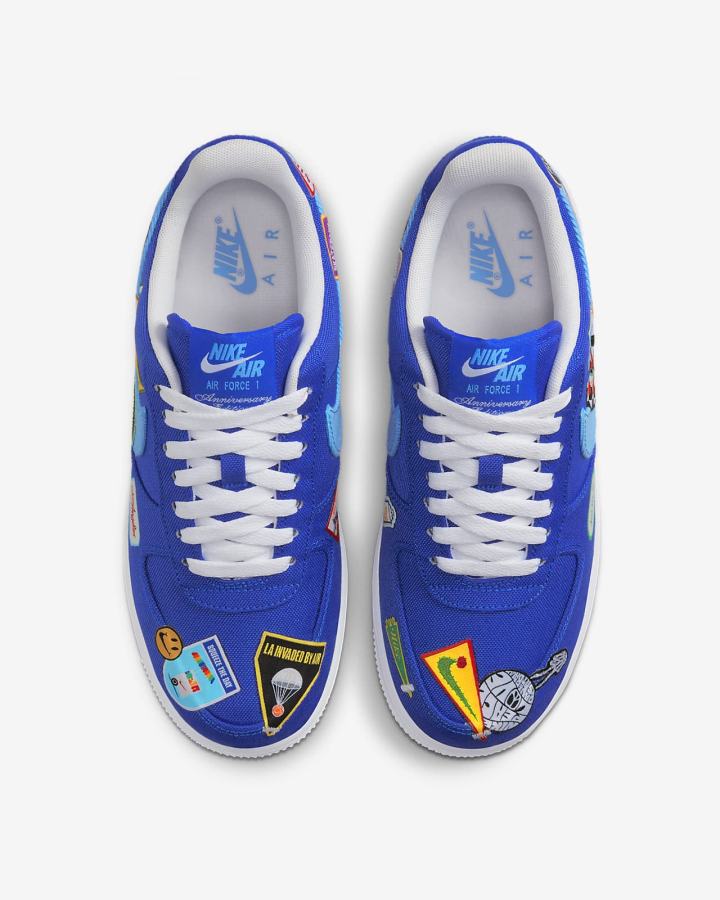 Zapatillas Nike Air Force 1 '07 Mujer Azules Blancas Azules | NJYKQ-1547