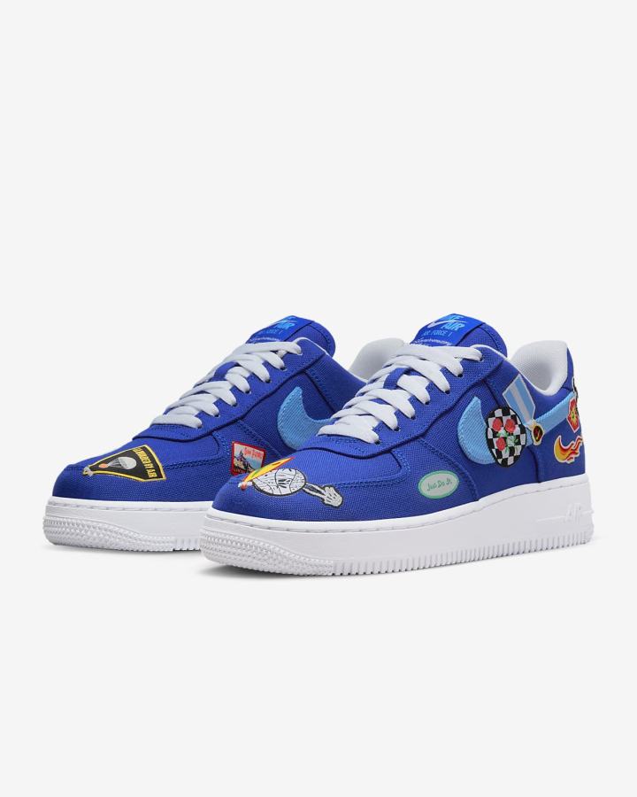 Zapatillas Nike Air Force 1 '07 Mujer Azules Blancas Azules | NJYKQ-1547