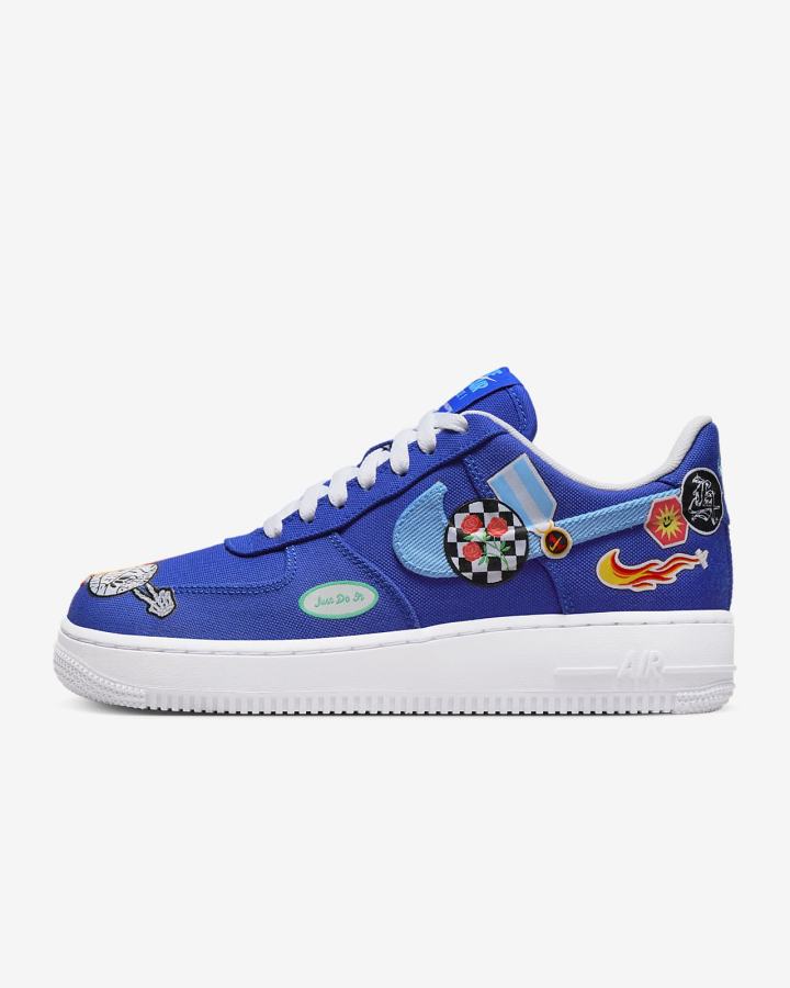 Zapatillas Nike Air Force 1 '07 Mujer Azules Blancas Azules | NJYKQ-1547