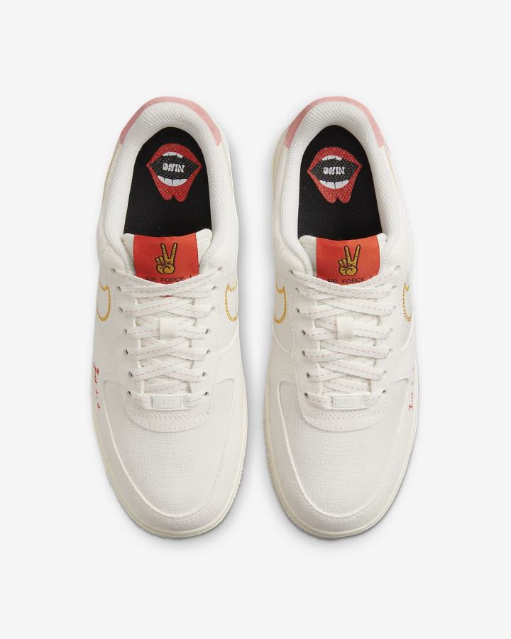 Zapatillas Nike Air Force 1 '07 Mujer Blancas Coral | RCWKF-9165