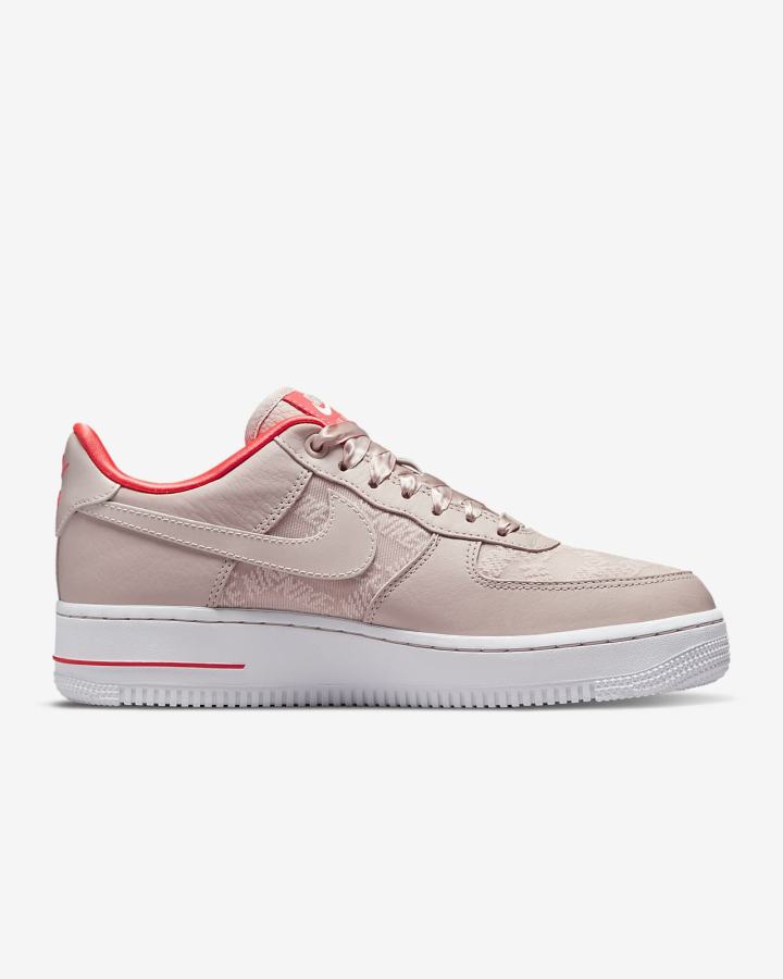 Zapatillas Nike Air Force 1 '07 Mujer Kaki Gris Rojas Blancas | ZNYCA-9270