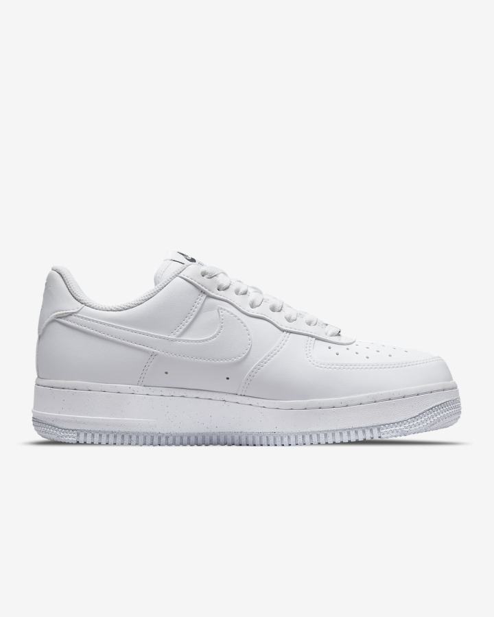 Zapatillas Nike Air Force 1 '07 Next Nature Mujer Blancas Negras Metal Plateadas | PFQYA-2549