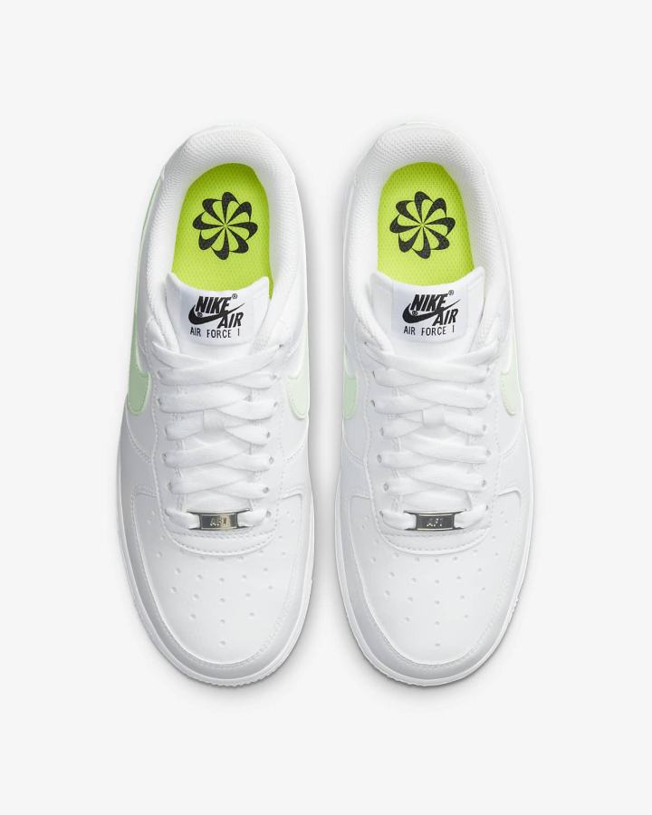 Zapatillas Nike Air Force 1 '07 Next Nature Mujer Blancas Negras Metal Plateadas Verde | VARPT-8152