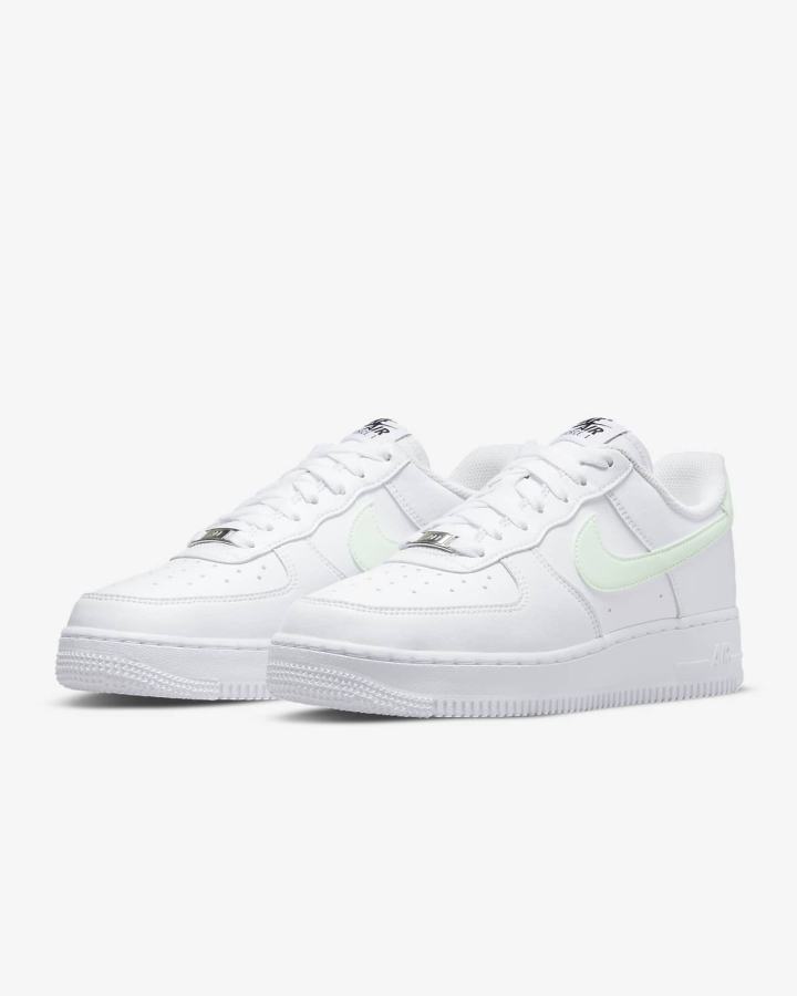 Zapatillas Nike Air Force 1 '07 Next Nature Mujer Blancas Negras Metal Plateadas Verde | VARPT-8152