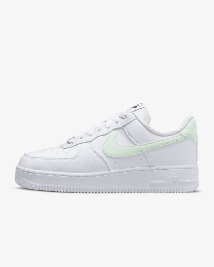Zapatillas Nike Air Force 1 \'07 Next Nature Mujer Blancas Negras Metal Plateadas Verde | VARPT-8152