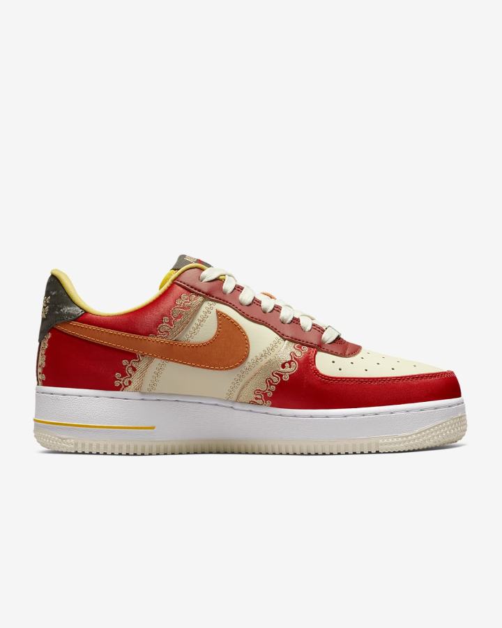 Zapatillas Nike Air Force 1 '07 Premium Mujer Rojas Amarillo Oscuro | OJMER-1928