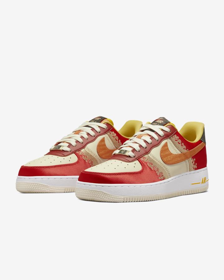 Zapatillas Nike Air Force 1 '07 Premium Mujer Rojas Amarillo Oscuro | OJMER-1928