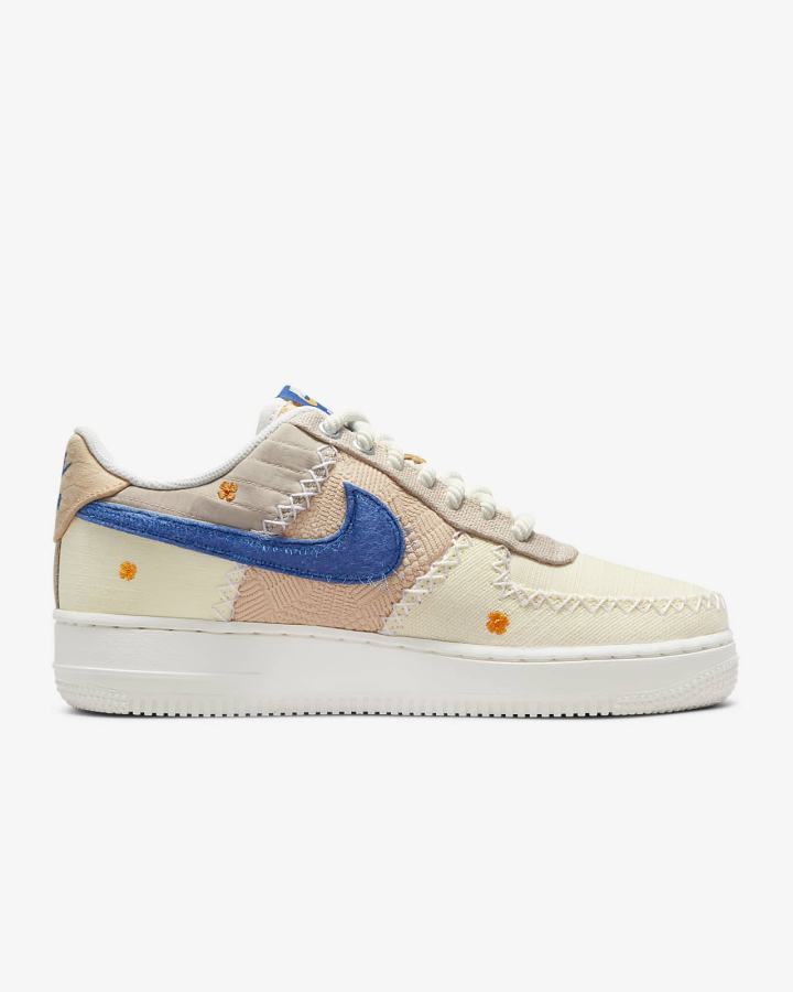Zapatillas Nike Air Force 1 '07 Premium Mujer Blancas Negras Azules Oscuro | XTZGR-6527